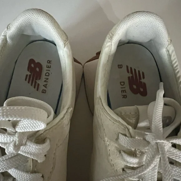 New Balance 327 Cream and Tan Sneakers - Picture 5 of 7